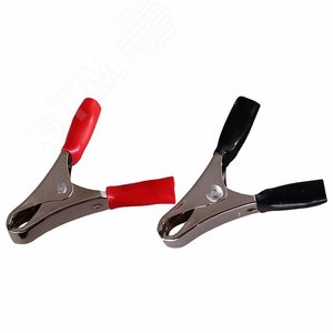 Зажим крокодил, длина 50 мм, ток 10A, 2 шт.,