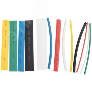 Набор термоусаживаемых трубок ТУТ нг №3 MULTICOLOR2:1 упак 13шт по 10см, REXANT