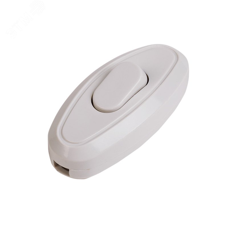 Выключатель-кнопка 250V 6А ON-OFF белый на электропровод (для настольной лампы / для бра)