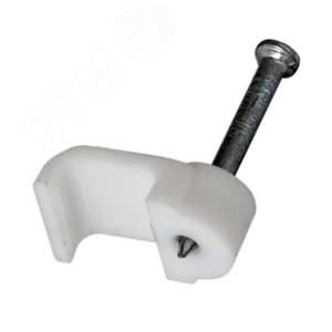 Крепеж кабеля плоский 8х3 мм, белый (50 шт/уп)