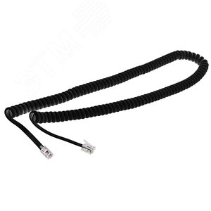 Шнур витой трубочный 4р-4с 2м черный (уп 10 шт),