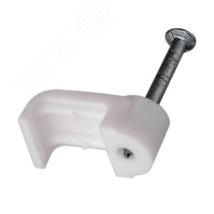 Крепеж кабеля плоский 10х3 мм, белый (50 шт/уп)