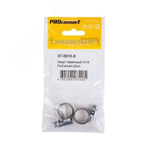 хомут червячный 10-16-0.7 мм (1уп - 2шт) proconne ct, REXANT