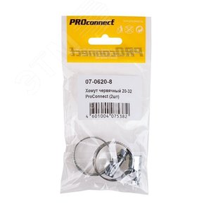 хомут червячный 20-32-0,7 мм, (1уп - 2шт) proconnect