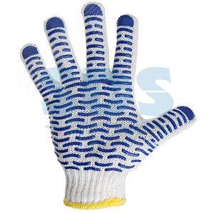 Перчатки х/б с нанесением ПВХ , 4 нити, 7.5 класс вязки, REXANT