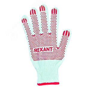 Перчатки х/б с покрытием ПВХ 5 нитей, REXANT