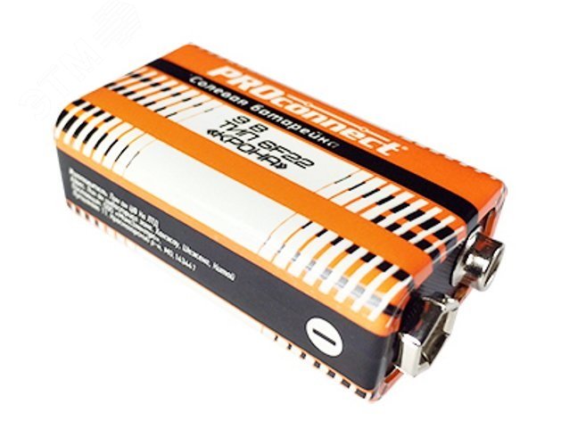 Солевая батарейка 9 V 6F22 Крона PROconnect