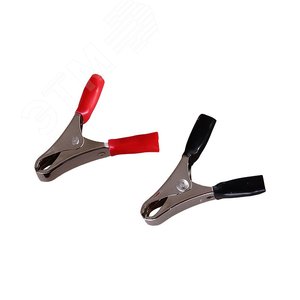 Зажим крокодил, длина 50 мм, ток 10A, 2 шт., пакет БОПП,