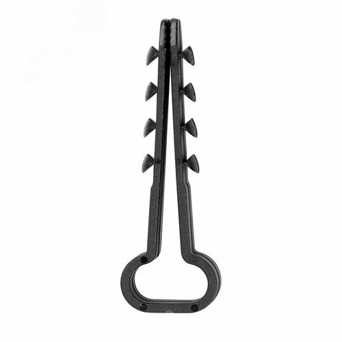 Дюбель-хомут нейлоновый 6-12мм. прямоугольный. черный (100 шт/уп)