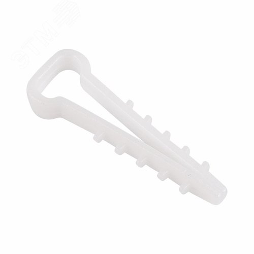 Дюбель-хомут нейлоновый 6-12мм. прямоугольный. белый (100 шт/уп)