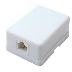 Розетка телефонная внешняя 1 порт UTP RJ-14 (6P4C) CAT 3,