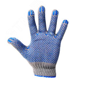 Перчатки х/б с покрытием ПВХ ('Актив') 3 нити, 32-34 г, REXANT