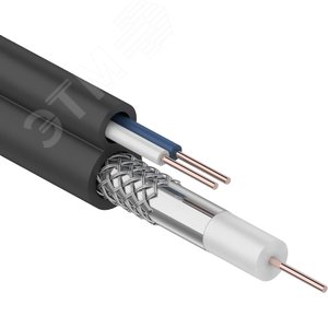 Кабель ККСВ-П+2х0,5 мм (100 м) черный,