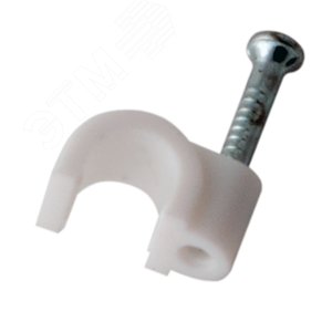 Крепеж кабеля круглый 3 мм, белый (50 шт/уп)