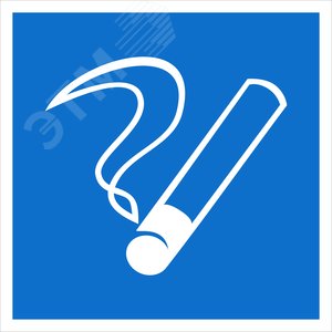 Наклейка информационный знак Место курения 100х100,