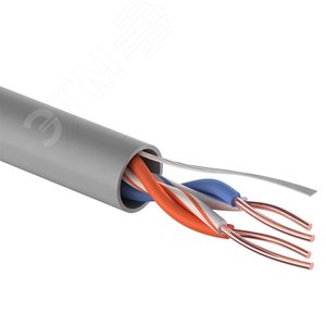 Кабель витая пара PROconnect UTP 2PR 24AWG CAT5e бухта 305 м серый