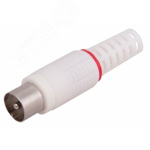 Разъем штекер TV без пайки белый PROCONNECT