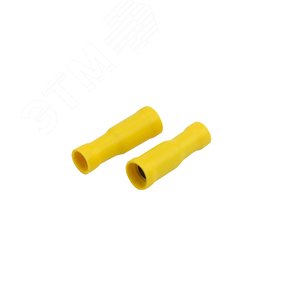 Разъем штекерный изолир гнездо 5 мм 4-6 кв мм (РШи-м 6.0-5 РШИм 5,5-6-4) желтый, REXANT