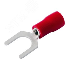 Наконечник вилочный изолир 5.3 мм 0.5-1.5 кв мм (НВи 1.5-5 НВи 1,25-5) красный, REXANT