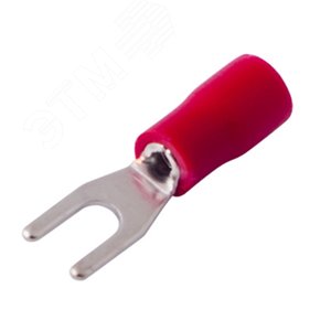 Наконечник вилочный изолир 3.2 мм 0.5-1.5 кв мм (НВи 1.5-3 НВи 1,25-3) красный, REXANT