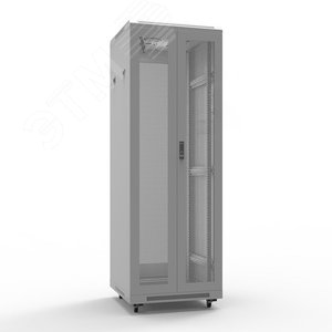Шкаф напольный 19 Standart 42U 0.6х0.6м распашн перф. двери RAL7035 из 2частей,