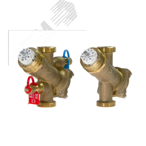 Клапан комбинированный балансировочный AQT-R DN15LF, с ниппелями, наружная резьба 3/4