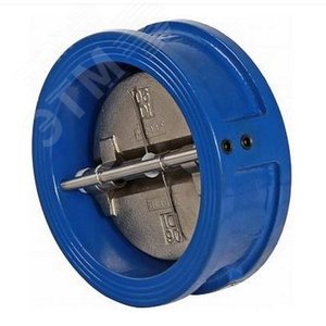 Затвор обратный - ЗОД PN16 DN125, межфланцевый, двустворчатый, корпус - чугун GGG40 c EPDM покрытием, пластины - нержавеющая сталь