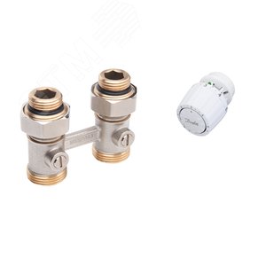 Комплект для подключения радиатора прямой 3/4' узел нижнего подключения LV-KB 20 и термоголовка TR 84