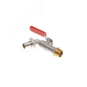 Кран шаровой BVR-FR ГОСТ Р 59553 с накидной гайкой и ниппелем DN15  PN40 Т от -20С ...+120С материал корпуса латунь,'рукоятка-бабочка'