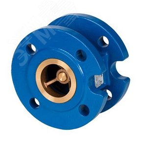 Клапан обратный  фланцевый NVD402R PN16 DN125 пружинный с аксиальным затвором, чугун GJL250