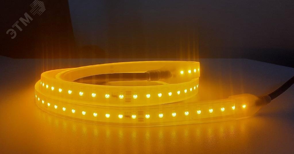 Светодиодная лента RSD РВ Ex, 15Вт/м, 127В, 10м, желтая, кабель питания и соединения с каждой стороны до 300cм