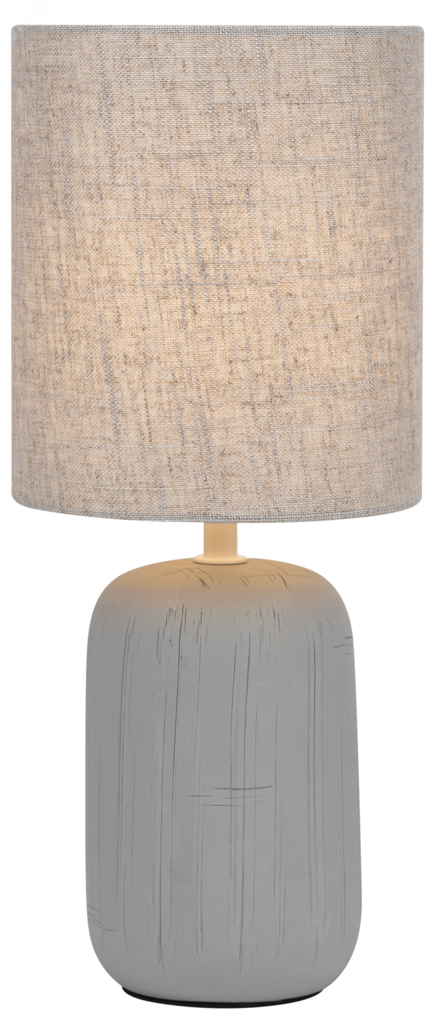 Настольная лампа Ramona 7041-502 1 * Е14 40 Вт керамика серая с абажуром