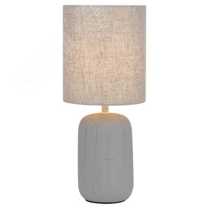 Настольная лампа Ramona 7041-502 1 * Е14 40 Вт керамика серая с абажуром