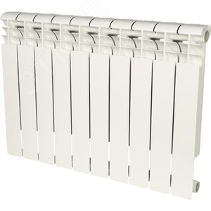 Радиатор алюминиевый секционный 500/80/10 боковое подключение