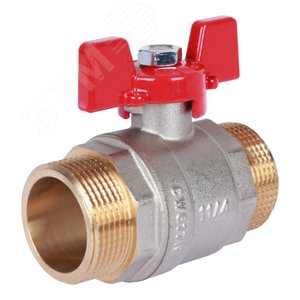 Кран шаровой 1 1/4 НР/НР, ручка бабочка