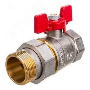 Кран шаровой с американкой 2 ВН/НР, ручка бабочка