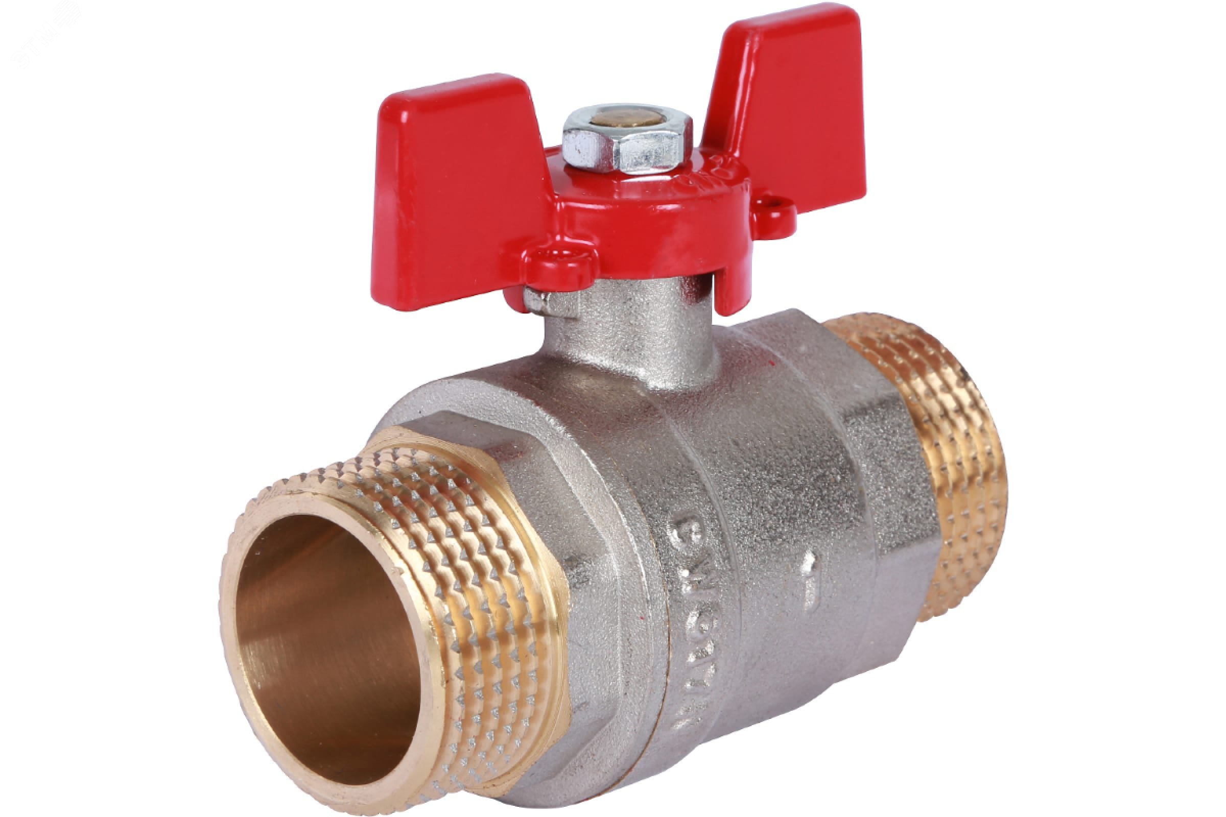 Кран шаровой 1 НР/НР, ручка бабочка