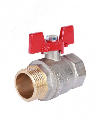 Кран шаровой 1 ВН/НР, ручка бабочка