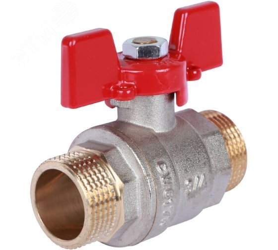 Кран шаровой 3/4 НР/НР, ручка бабочка