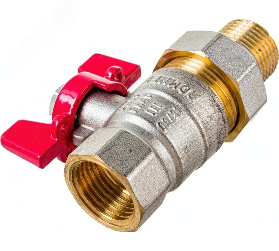 Кран шаровой с американкой 1/2 ВН/НР, ручка бабочка