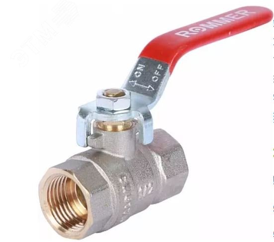 Кран шаровой 1/2 ВН/ВН ручка рычаг ROMMER