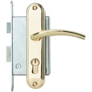 Замок врезной с ручками Стандарт ЗВ4-7.03С, золото