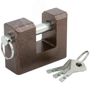 Замок навесной корпус из алюминиевого сплава ''Стандарт'' ВС2-3-01С, 80 мм, стальная дужка диам.12 мм