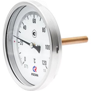 Термометр биметаллический осевой БТ-31.211 0-60С 1/2' 100 кл.2.5