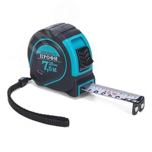 Рулетка в обрезиненном корпусе с магнитом ПРОФИ 7,5 м, 25 мм