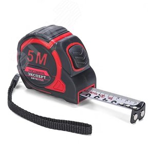 Рулетка в обрезиненном корпусе с функцией автостоп и магнитом ЭКСПЕРТ 5,0 м, 25 мм