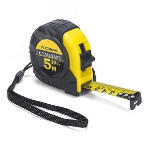 Рулетка в обрезиненном корпусе СТАНДАРТ 5,0 м, 19 мм