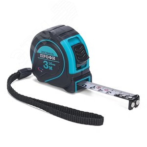 Рулетка в обрезиненном корпусе с магнитом ПРОФИ 3,0 м, 16 мм