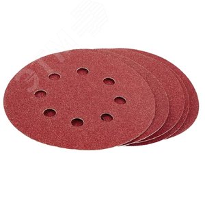 Круг шлифовальный, перфорированный 8 отверстий под липучку 125 мм зерно 600 5 шт уп.