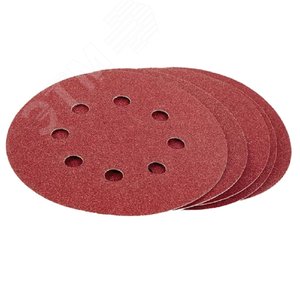 Круг шлифовальный, перфорированный 8 отверстий под липучку 125 мм зерно 800 5 шт уп.